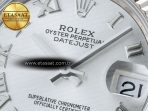 DateJust 31 278274 ARF 1:1 Best Edition 904L Steel Silver Roman Diamonds Dial on SS Oyster Bracelet ETA 2688 - Görsel 10