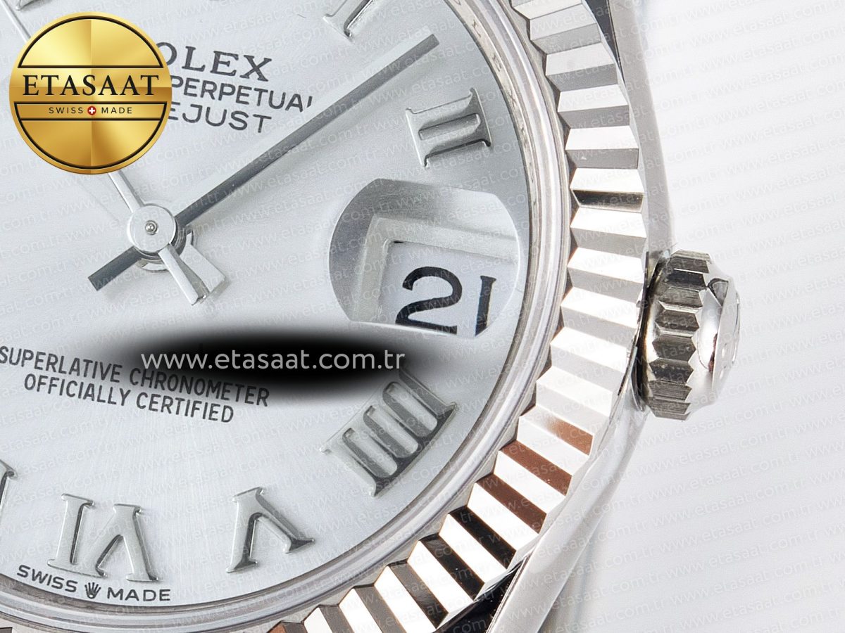 DateJust 31 278274 ARF 1:1 Best Edition 904L Steel Silver Roman Diamonds Dial on SS Oyster Bracelet ETA 2688 - Görsel 11