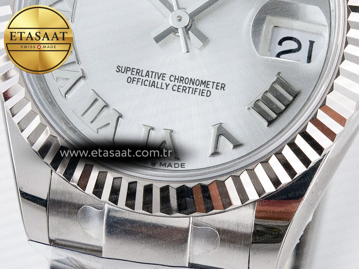 DateJust 31 278274 ARF 1:1 Best Edition 904L Steel Silver Roman Diamonds Dial on SS Oyster Bracelet ETA 2688 - Görsel 12