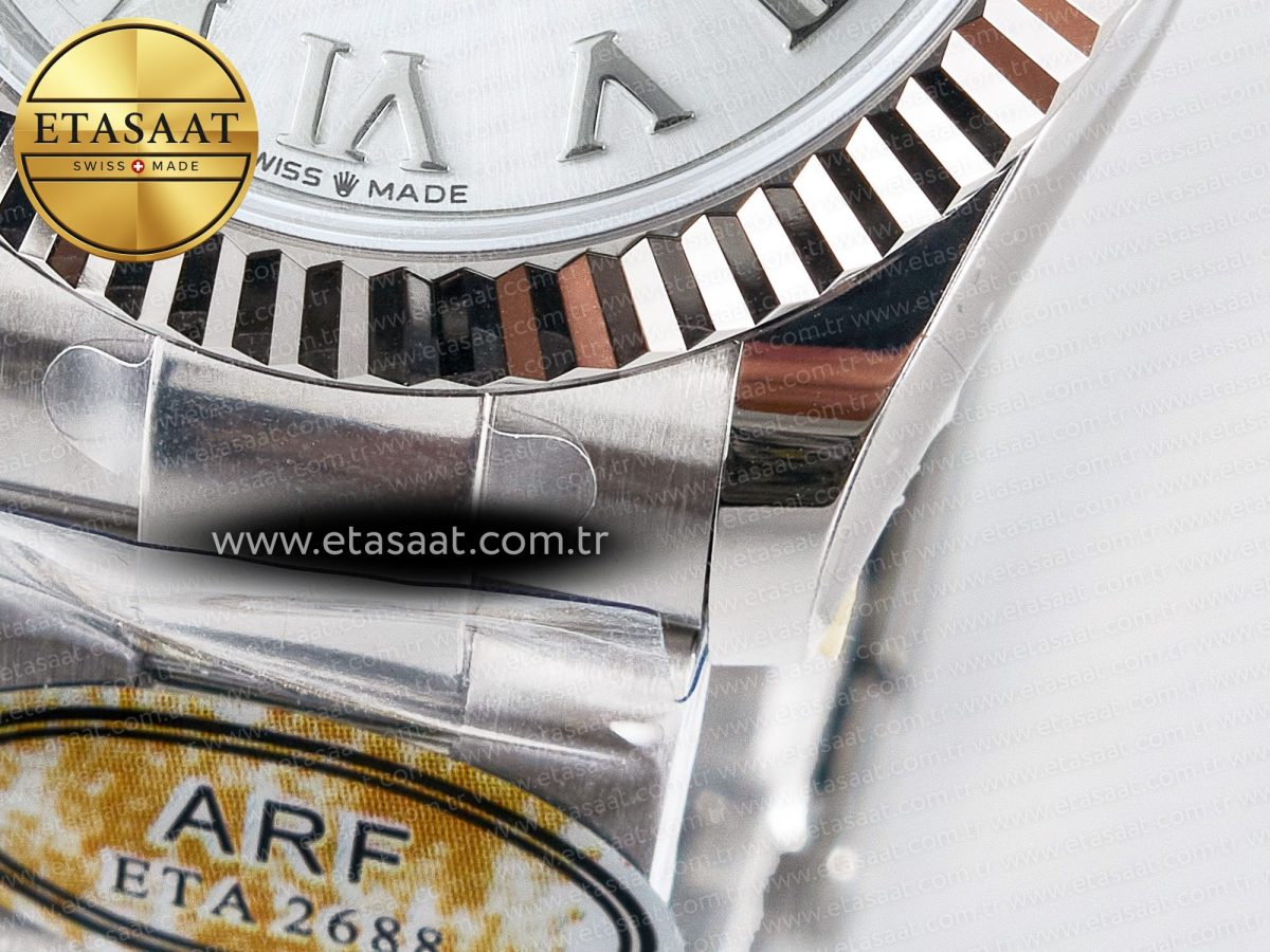 DateJust 31 278274 ARF 1:1 Best Edition 904L Steel Silver Roman Diamonds Dial on SS Oyster Bracelet ETA 2688 - Görsel 13