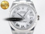 DateJust 31 278274 ARF 1:1 Best Edition 904L Steel Silver Roman Diamonds Dial on SS Oyster Bracelet ETA 2688 - Görsel 4