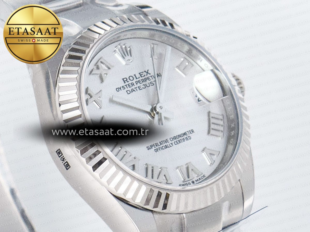 DateJust 31 278274 ARF 1:1 Best Edition 904L Steel Silver Roman Diamonds Dial on SS Oyster Bracelet ETA 2688 - Görsel 5