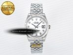 DateJust 31 278274 ARF 1:1 Best Edition 904L Steel White MOP Diamonds Dial on SS Jubilee Bracelet ETA 2688 - Görsel 3
