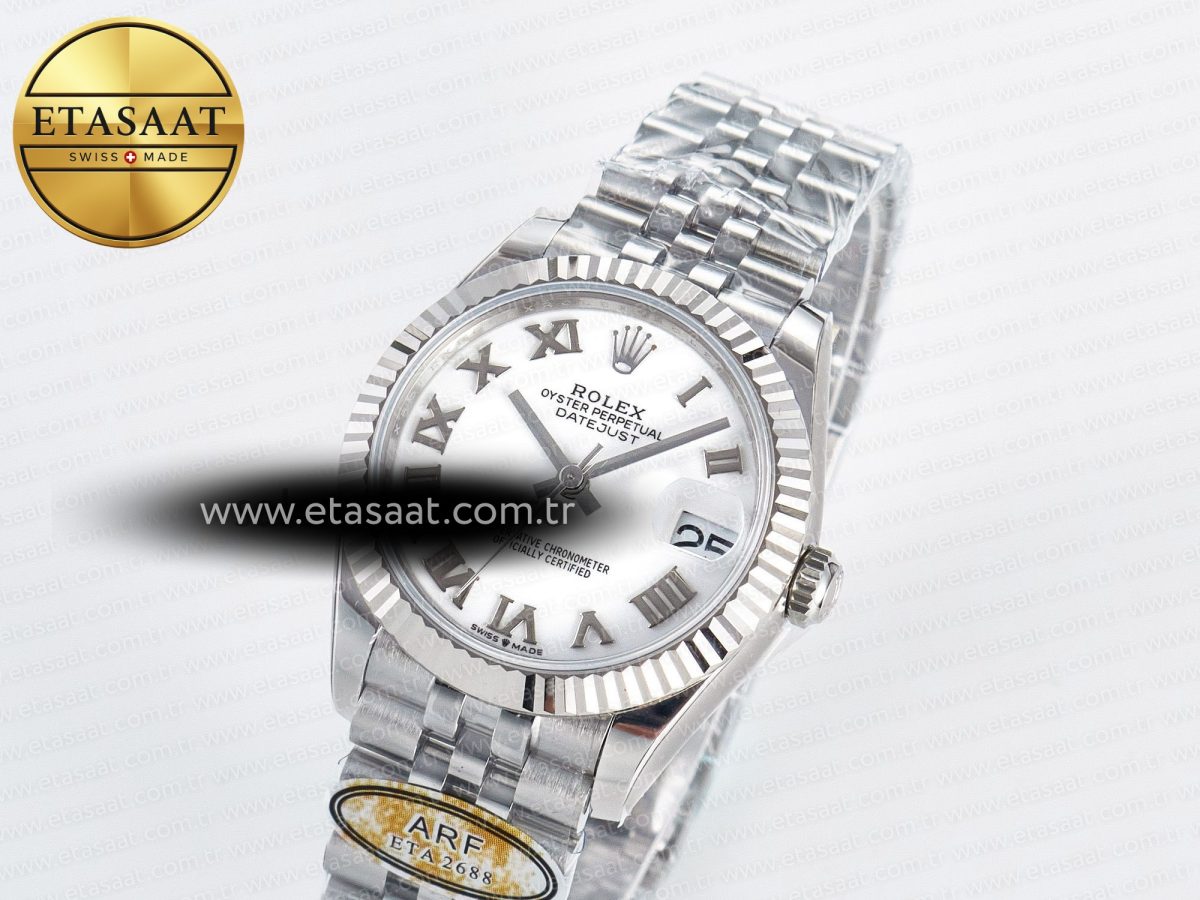 DateJust 31 278274 ARF 1:1 Best Edition 904L Steel White Roman Dial on SS Jubilee Bracelet ETA 2688 - Görsel 2