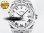 DateJust 31 278274 ARF 1:1 Best Edition 904L Steel White Roman Dial on SS Jubilee Bracelet ETA 2688 - Görsel 4