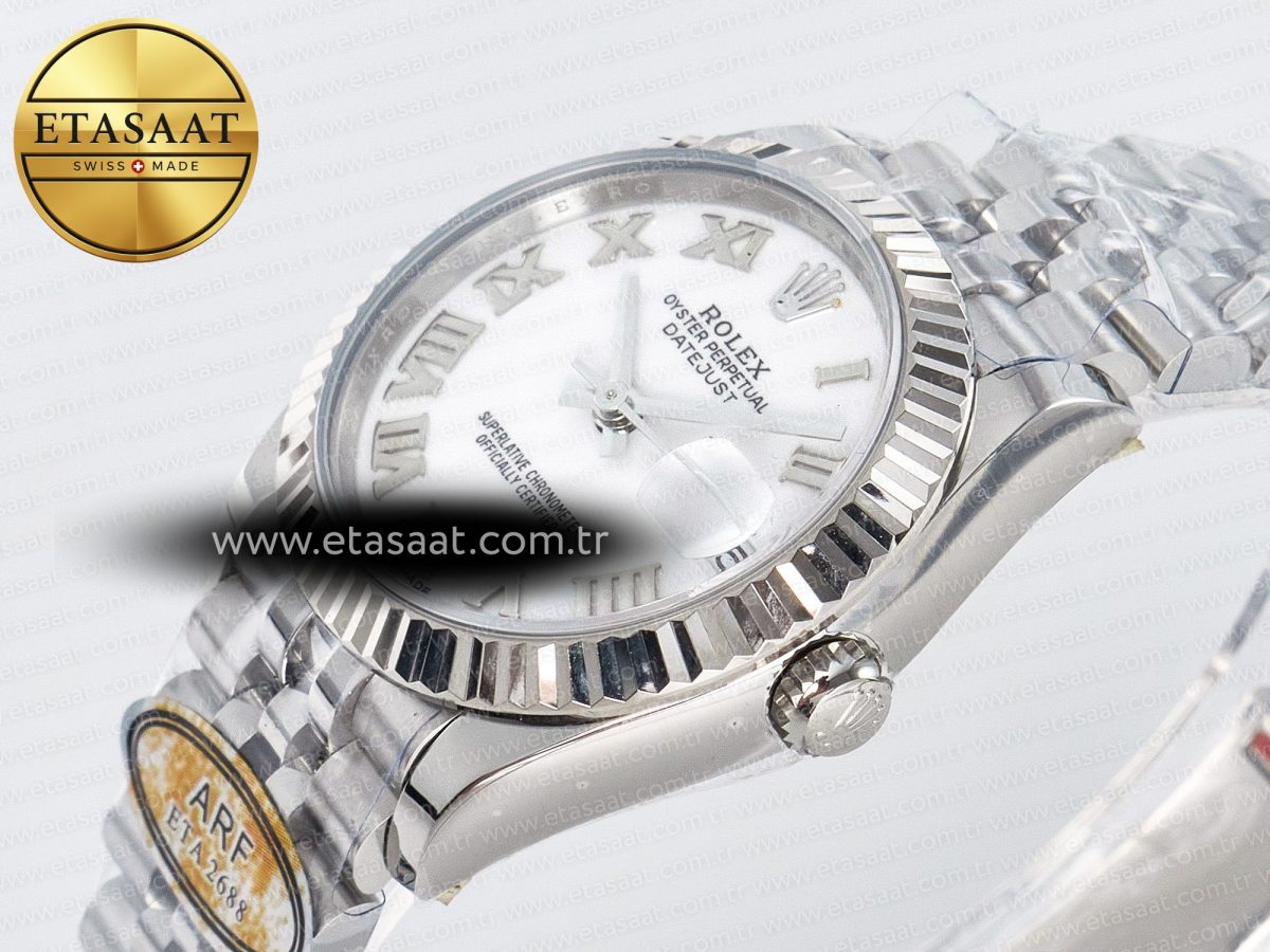 DateJust 31 278274 ARF 1:1 Best Edition 904L Steel White Roman Dial on SS Jubilee Bracelet ETA 2688 - Görsel 6