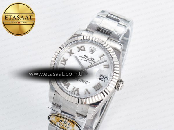 DateJust 31 278274 ARF 1:1 Best Edition 904L Steel White Roman Dial on SS Oyster Bracelet ETA 2688