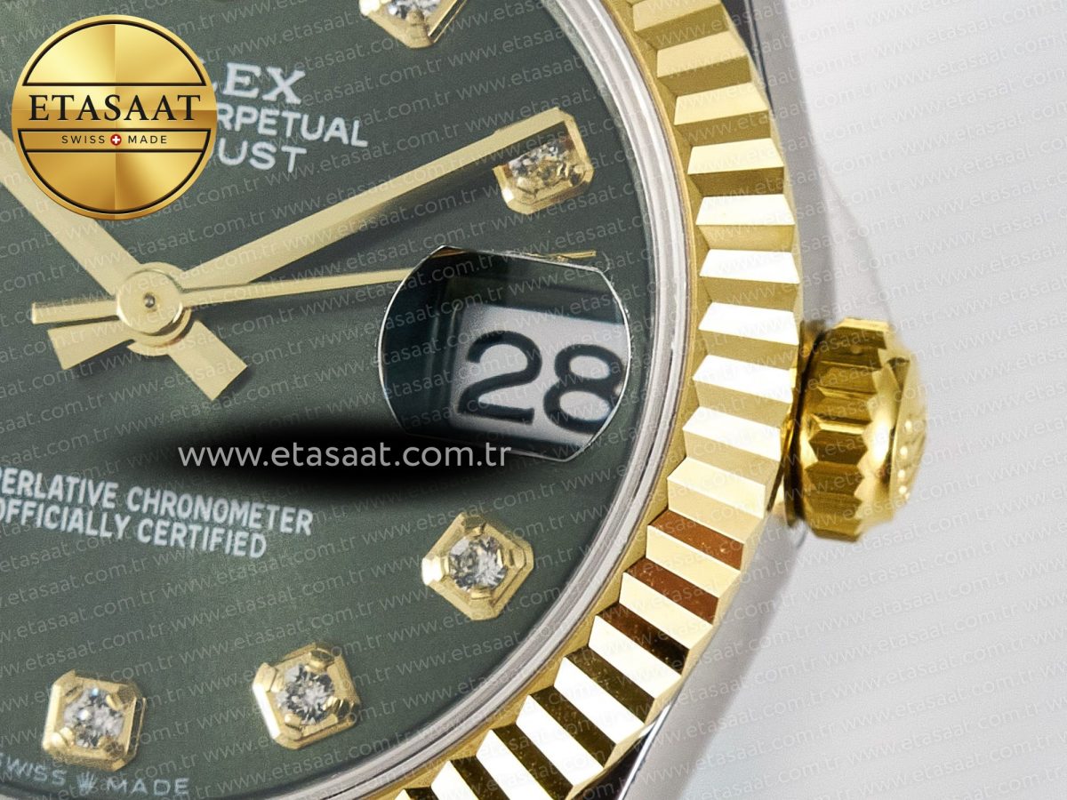 DateJust 31 278383 ARF 1:1 Best Edition 904L Steel Green Diamonds Dial on SS/YG Jubilee Bracelet ETA 2688 - Görsel 11