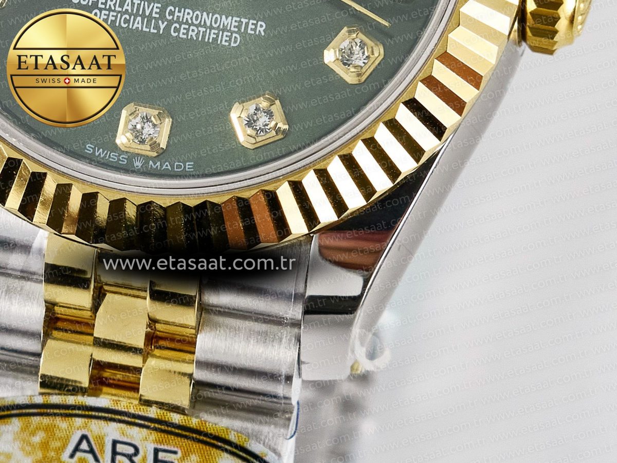 DateJust 31 278383 ARF 1:1 Best Edition 904L Steel Green Diamonds Dial on SS/YG Jubilee Bracelet ETA 2688 - Görsel 13