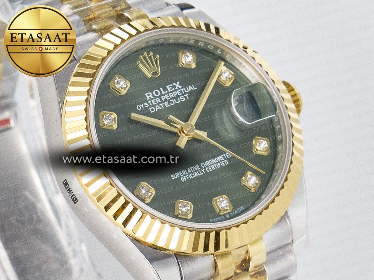 DateJust 31 278383 ARF 1:1 Best Edition 904L Steel Green Diamonds Dial on SS/YG Jubilee Bracelet ETA 2688 - Görsel 5