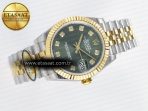 DateJust 31 278383 ARF 1:1 Best Edition 904L Steel Green Diamonds Dial on SS/YG Jubilee Bracelet ETA 2688 - Görsel 8