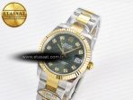 DateJust 31 278383 ARF 1:1 Best Edition 904L Steel Green Diamonds Dial on SS/YG Oyster Bracelet ETA 2688