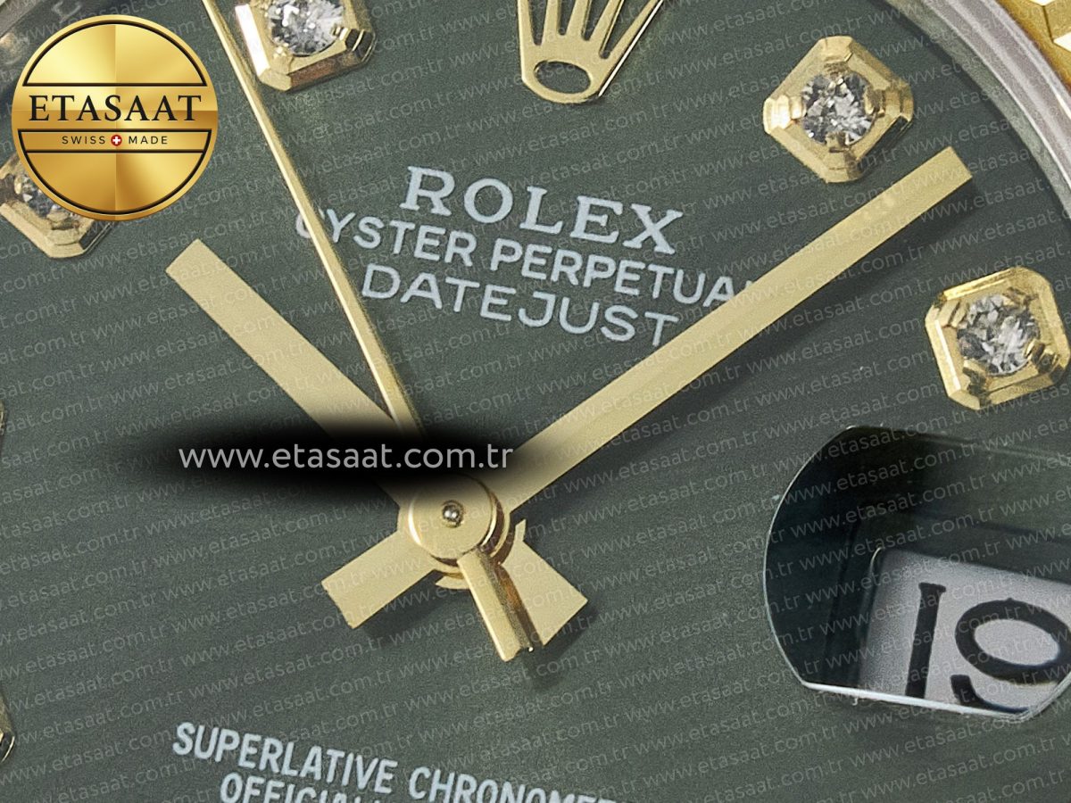 DateJust 31 278383 ARF 1:1 Best Edition 904L Steel Green Diamonds Dial on SS/YG Oyster Bracelet ETA 2688 - Görsel 10