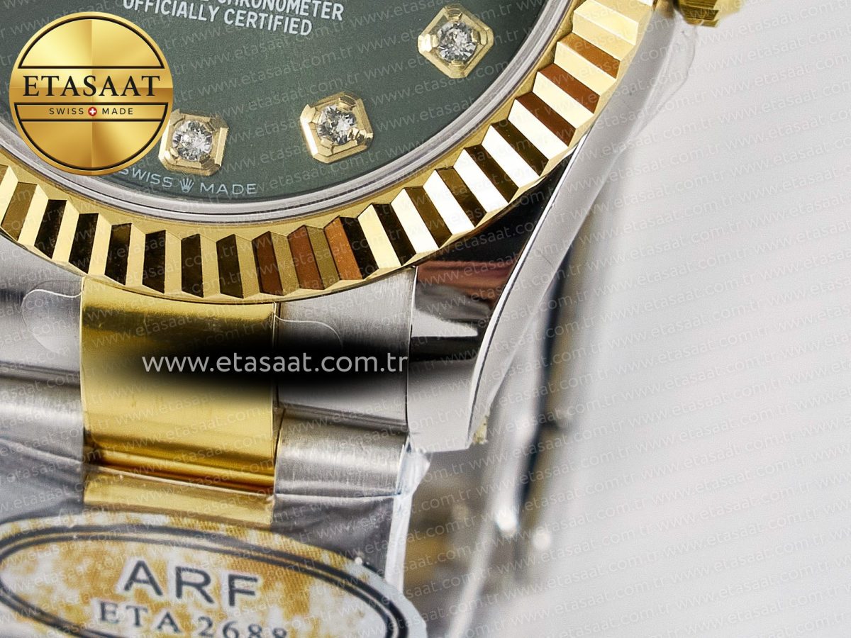 DateJust 31 278383 ARF 1:1 Best Edition 904L Steel Green Diamonds Dial on SS/YG Oyster Bracelet ETA 2688 - Görsel 13