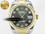 DateJust 31 278383 ARF 1:1 Best Edition 904L Steel Green Diamonds Dial on SS/YG Oyster Bracelet ETA 2688 - Görsel 4