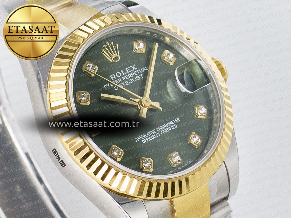 DateJust 31 278383 ARF 1:1 Best Edition 904L Steel Green Diamonds Dial on SS/YG Oyster Bracelet ETA 2688 - Görsel 5