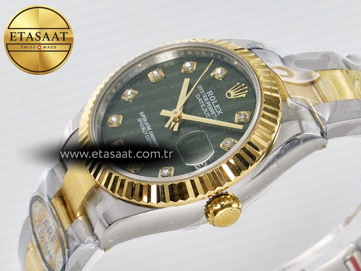 DateJust 31 278383 ARF 1:1 Best Edition 904L Steel Green Diamonds Dial on SS/YG Oyster Bracelet ETA 2688 - Görsel 6