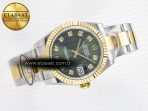DateJust 31 278383 ARF 1:1 Best Edition 904L Steel Green Diamonds Dial on SS/YG Oyster Bracelet ETA 2688 - Görsel 8