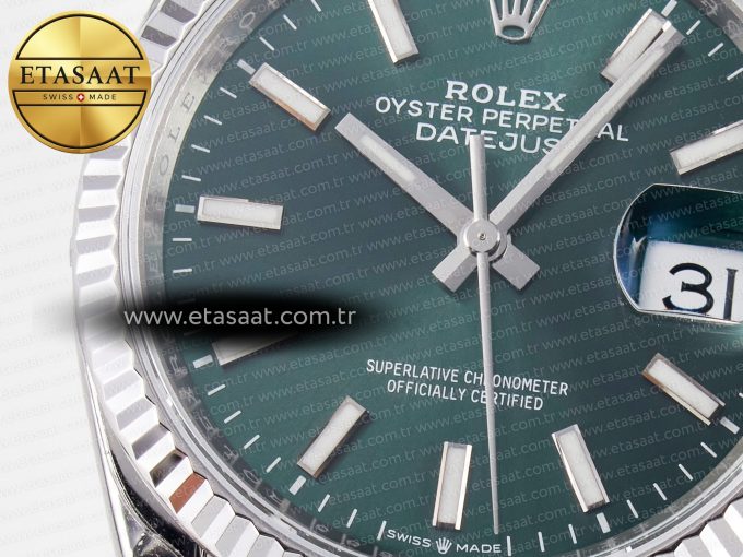 DateJust 36 126200 904L SS VSF 1:1 Best Edition Green Dial on Jubilee Bracelet VS3235 - Görsel 10