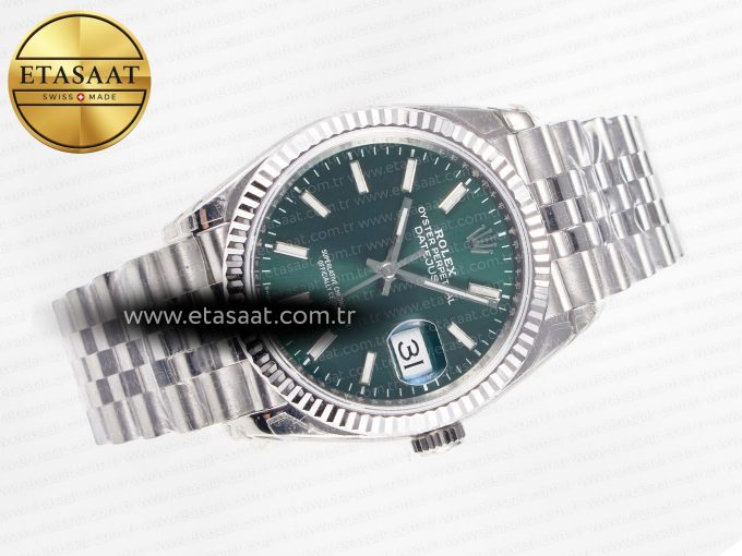 DateJust 36 126200 904L SS VSF 1:1 Best Edition Green Dial on Jubilee Bracelet VS3235 - Görsel 8