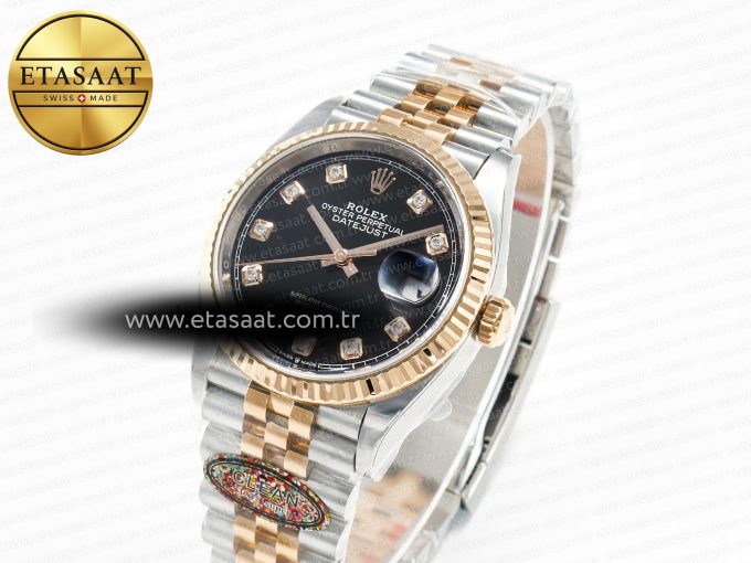 Rolex DateJust 126231 Black Diamonds VR3235 - Görsel 1