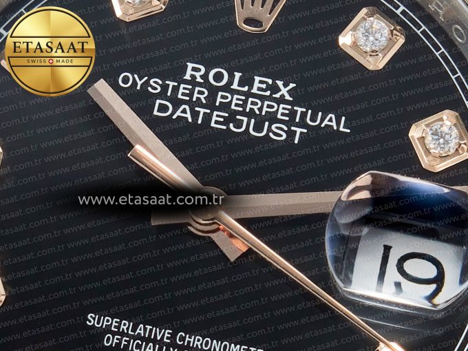 Rolex DateJust 126231 Black Diamonds VR3235 - Görsel 10