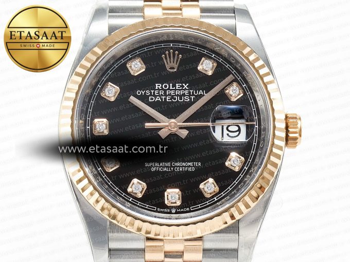Rolex DateJust 126231 Black Diamonds VR3235 - Görsel 4