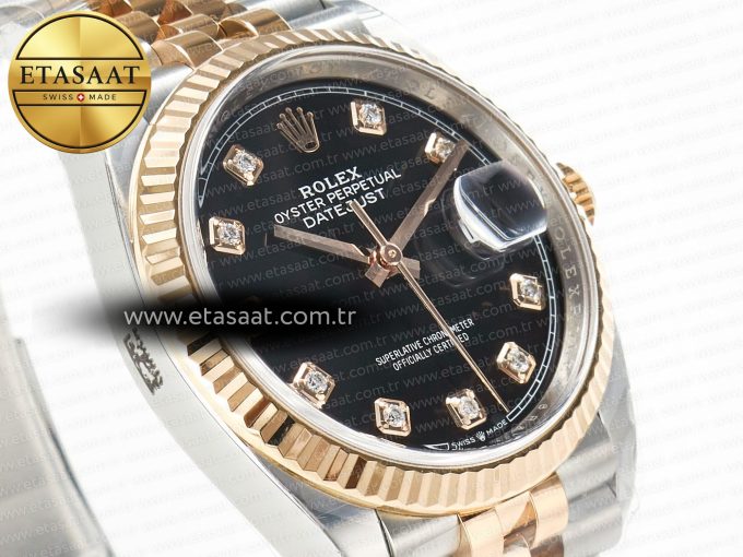 Rolex DateJust 126231 Black Diamonds VR3235 - Görsel 5