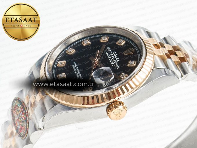 Rolex DateJust 126231 Black Diamonds VR3235 - Görsel 6