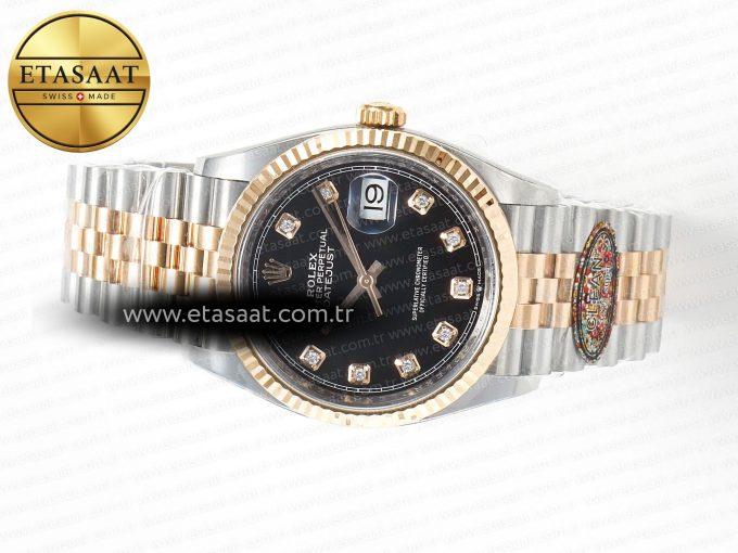 Rolex DateJust 126231 Black Diamonds VR3235 - Görsel 9