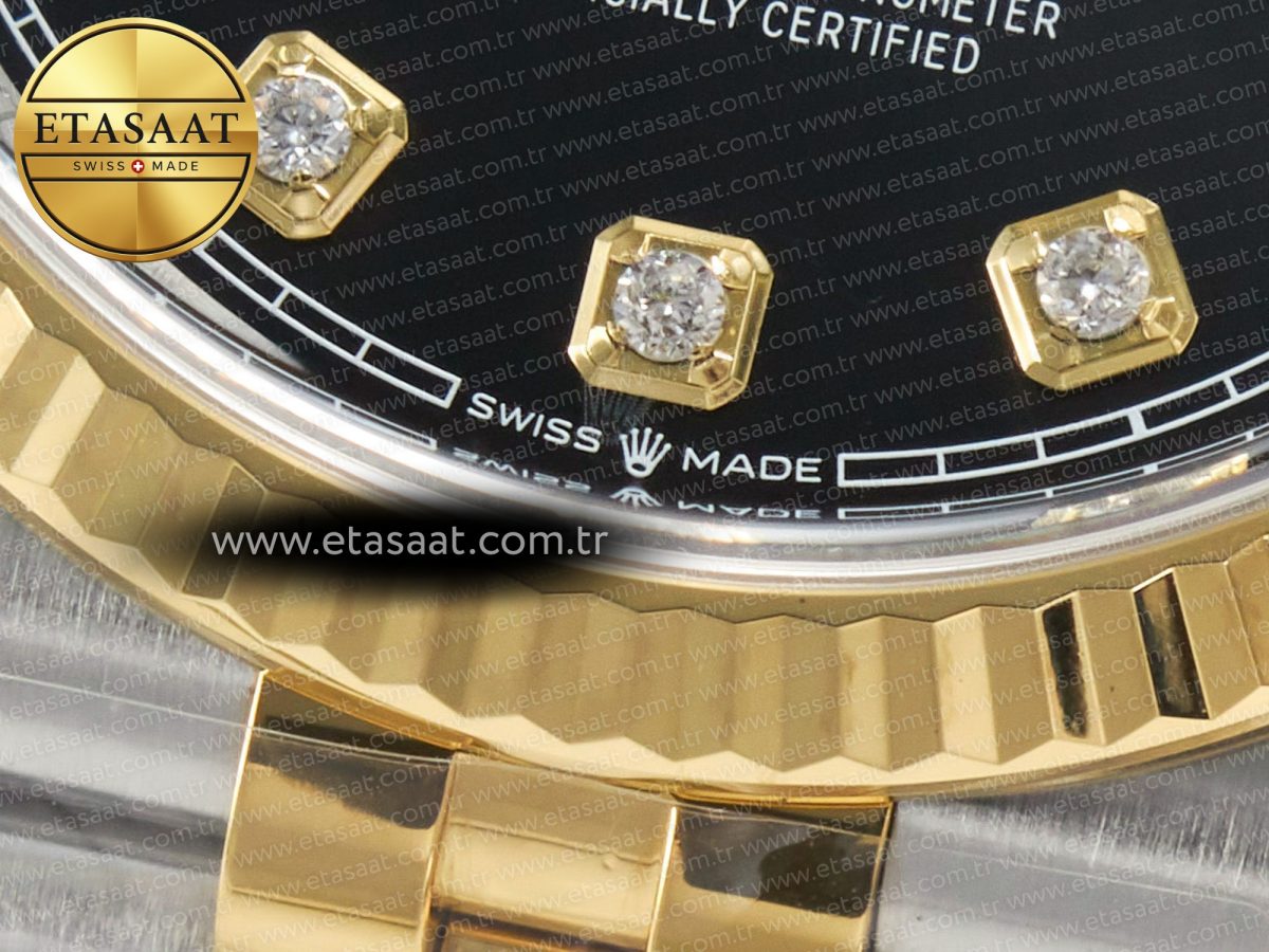 DateJust 36 126233 Clean 1:1 Best Edition 904L Steel Black Diamonds Dial on SS/YG Jubilee Bracelet VR3235 - Görsel 13