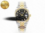 DateJust 36 126233 Clean 1:1 Best Edition 904L Steel Black Diamonds Dial on SS/YG Jubilee Bracelet VR3235 - Görsel 3