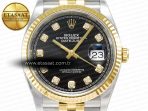 DateJust 36 126233 Clean 1:1 Best Edition 904L Steel Black Diamonds Dial on SS/YG Jubilee Bracelet VR3235 - Görsel 4