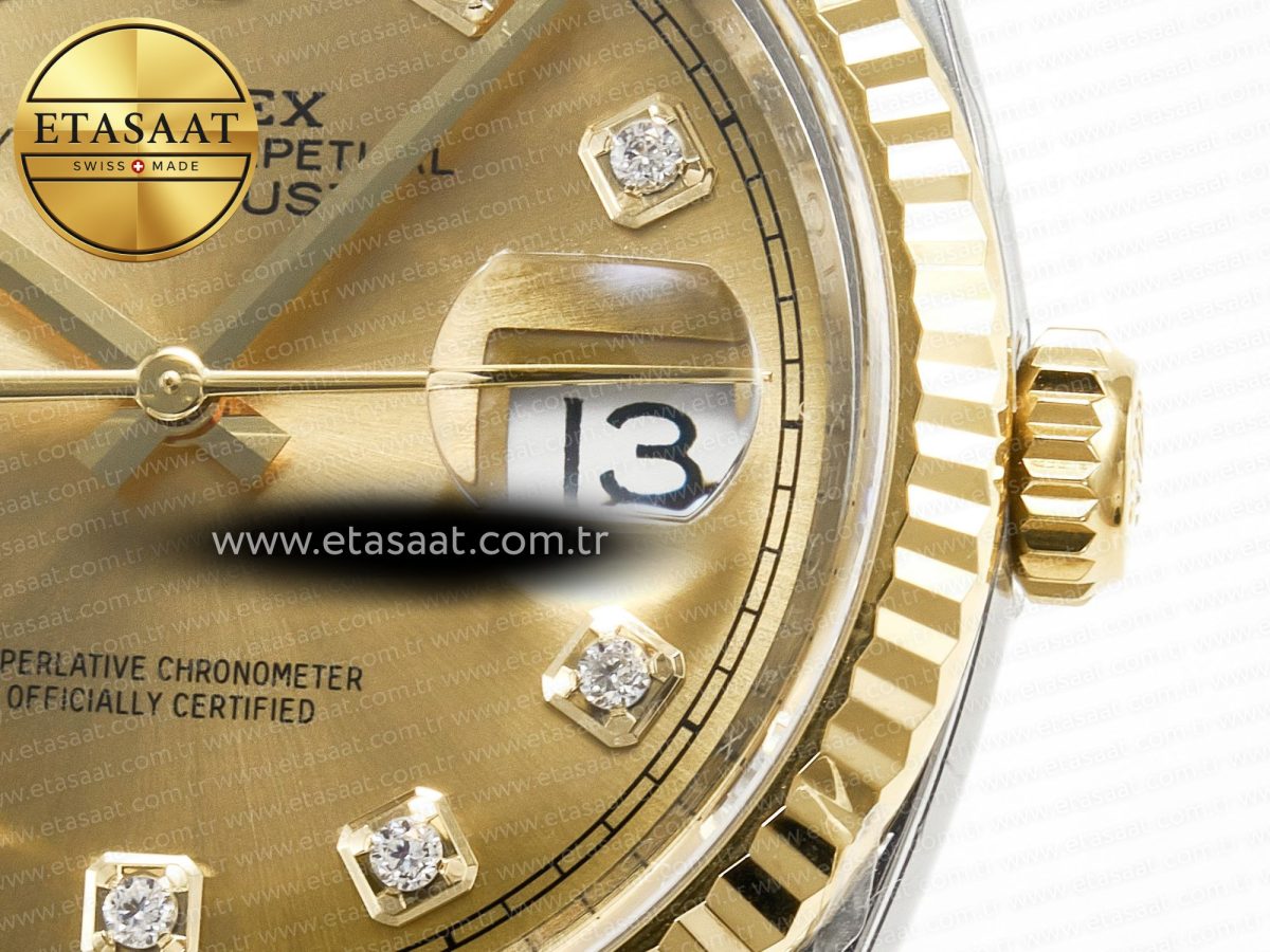 DateJust 36 126233 Clean 1:1 Best Edition 904L Steel YG Diamonds Dial on SS/YG Jubilee Bracelet VR3235 - Görsel 11