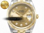DateJust 36 126233 Clean 1:1 Best Edition 904L Steel YG Diamonds Dial on SS/YG Jubilee Bracelet VR3235 - Görsel 4