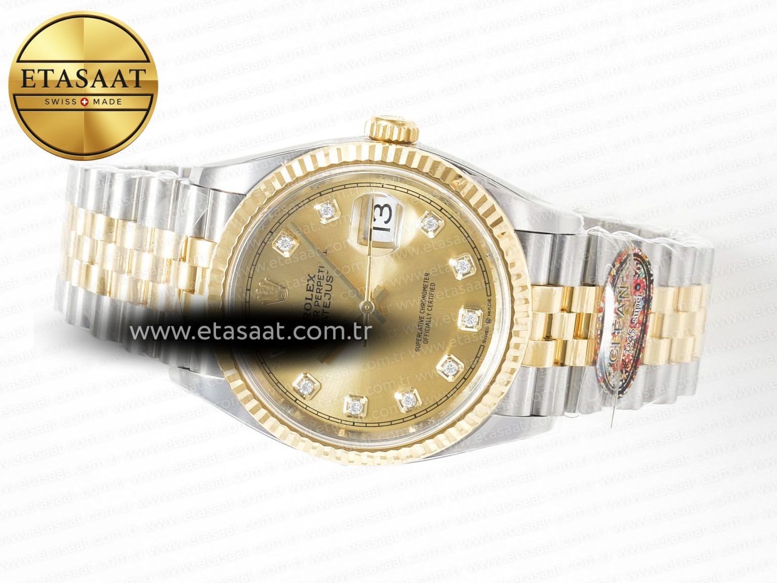 DateJust 36 126233 Clean 1:1 Best Edition 904L Steel YG Diamonds Dial on SS/YG Jubilee Bracelet VR3235 - Görsel 9