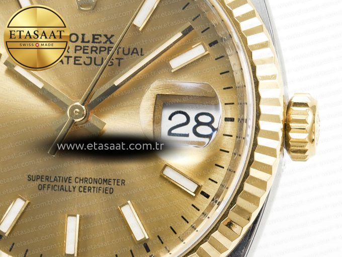DateJust 36 126233 Clean 1:1 Best Edition 904L Steel YG Stick Dial on SS/YG Jubilee Bracelet VR3235 - Görsel 12