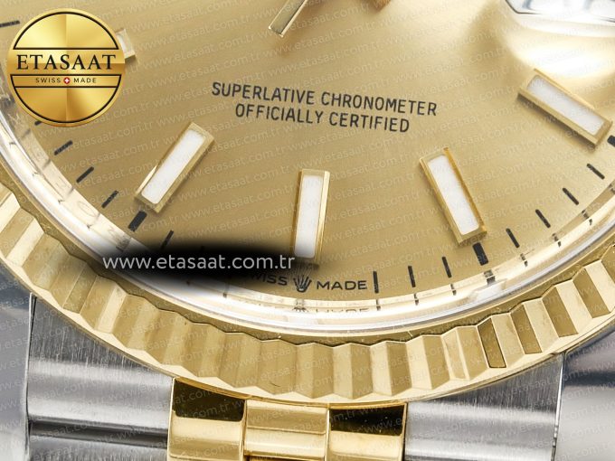 DateJust 36 126233 Clean 1:1 Best Edition 904L Steel YG Stick Dial on SS/YG Jubilee Bracelet VR3235 - Görsel 13