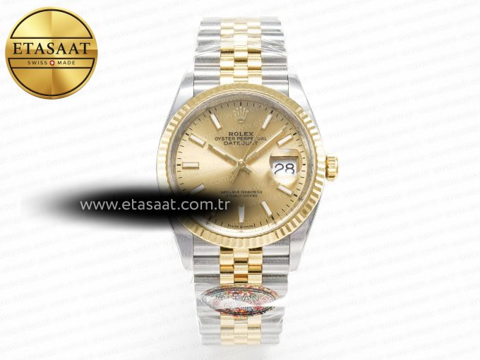 DateJust 36 126233 Clean 1:1 Best Edition 904L Steel YG Stick Dial on SS/YG Jubilee Bracelet VR3235 - Görsel 3