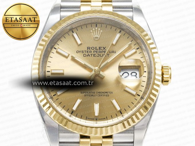 DateJust 36 126233 Clean 1:1 Best Edition 904L Steel YG Stick Dial on SS/YG Jubilee Bracelet VR3235 - Görsel 4