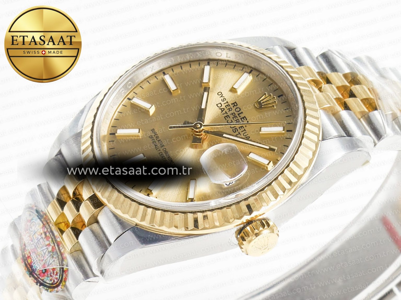 DateJust 36 126233 Clean 1:1 Best Edition 904L Steel YG Stick Dial on SS/YG Jubilee Bracelet VR3235 - Görsel 6