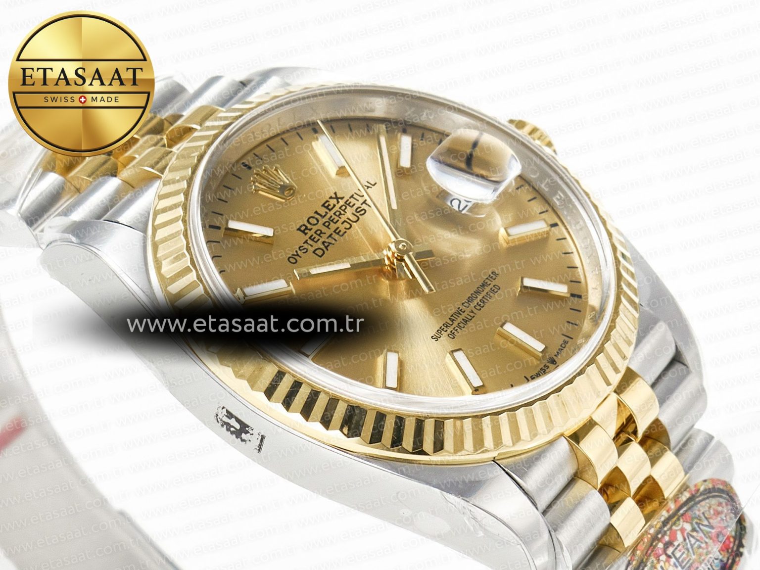 DateJust 36 126233 Clean 1:1 Best Edition 904L Steel YG Stick Dial on SS/YG Jubilee Bracelet VR3235 - Görsel 7