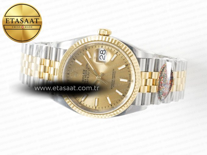 DateJust 36 126233 Clean 1:1 Best Edition 904L Steel YG Stick Dial on SS/YG Jubilee Bracelet VR3235 - Görsel 9