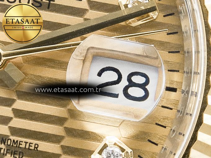 DateJust 36 126233 Clean 1:1 Best Edition 904L Steel YG Textured Diamonds Dial on SS/YG Jubilee Bracelet VR3235 - Görsel 11