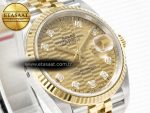 DateJust 36 126233 Clean 1:1 Best Edition 904L Steel YG Textured Diamonds Dial on SS/YG Jubilee Bracelet VR3235 - Görsel 5