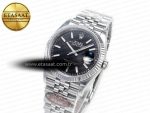 DateJust 36 126234 904L SS Clean 1:1 Best Edition Fluted Bezel Black Dial on Jubilee Bracelet VR3235
