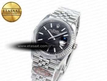 DateJust 36 126234 904L SS Clean 1:1 Best Edition Fluted Bezel Black Dial on Jubilee Bracelet VR3235