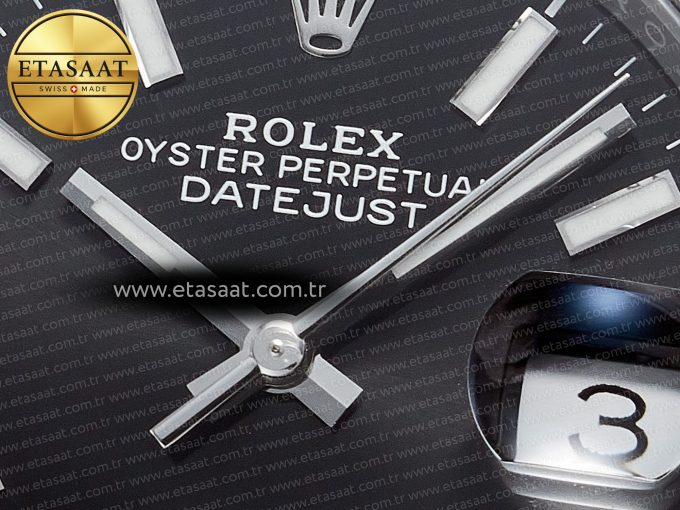 DateJust 36 126234 904L SS Clean 1:1 Best Edition Fluted Bezel Black Dial on Jubilee Bracelet VR3235 - Görsel 10