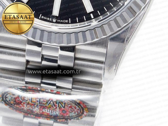 DateJust 36 126234 904L SS Clean 1:1 Best Edition Fluted Bezel Black Dial on Jubilee Bracelet VR3235 - Görsel 13