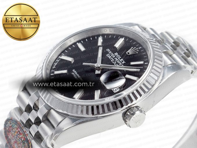 DateJust 36 126234 904L SS Clean 1:1 Best Edition Fluted Bezel Black Dial on Jubilee Bracelet VR3235 - Görsel 6